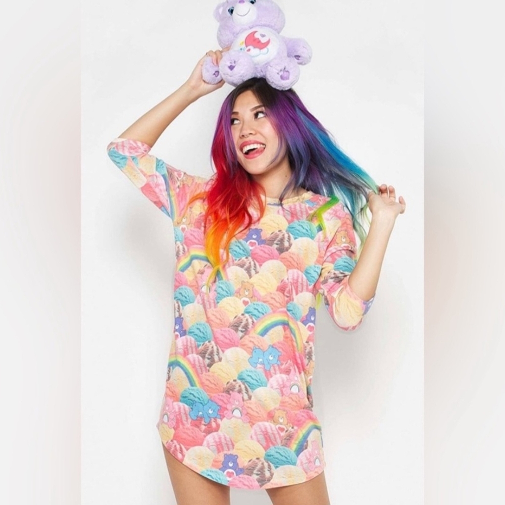 NWT Iron Fist 'Scoops a Lot' Care Bear Raglan Dress: Size XS